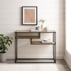 GDFStudio Minimal Joy 42" Wood and Steel Console Table with Shelves - 2 of 4