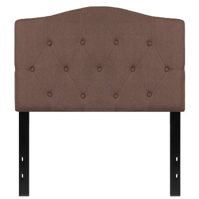 Emma and Oliver Arched Button Tufted Upholstered Headboard