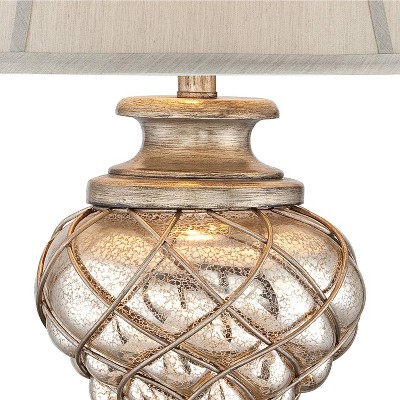 Barnes And Ivy Luke Traditional Table Lamp With Square Riser 35 1/4 ...