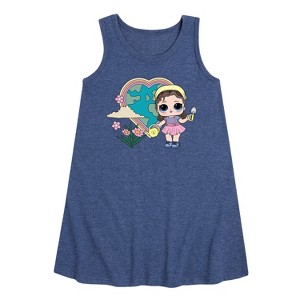 - LOL Surprise! - Grow Grrrl Hearts the Earth Graphic Sleeveless Aline Dress - 1 of 4