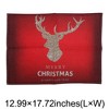 Unique Bargains Christmas Place Mats Linen Red White 13" x 17.7" 2Pcs - 3 of 4