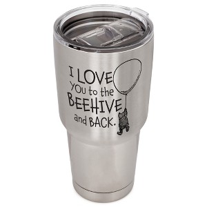 Elanze Designs Love You to Beehive Pooh Classic Yellow Bear 30 Ounce Stainless Steel Travel Tumbler - 1 of 4