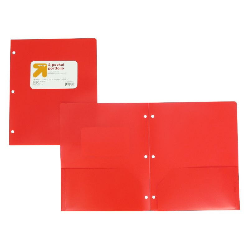 2 Pocket Plastic Folder - up & up™, 3 of 4