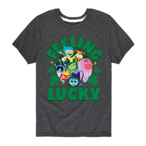 Boys' - Inside Out 2 - Inside Out Feeling Lucky Short Sleeve Graphic T-Shirt - 1 of 4