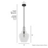 Hunter Fans 12" Maple Park Ceiling Light Noble Bronze Finish - Elegant Indoor Pendant for Dining & Living Spaces - 3 of 4