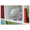 Pearhead Ceramic Piggy Bank - Gray with White Polka Dots - 3 of 4