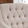 PAGED Button Tufted Upholstered Armchair Comfy Reading Chair with Vintage Brass Studs for Living Room, Reading Room - 4 of 4