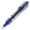 uniball VISION Needle Roller Ball Pen, Stick, Fine 0.7 mm, Blue Ink, Gray/Clear/Blue Barrel, Dozen - image 3 of 4