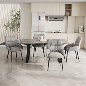 5-Piece Dining Set with Rectangular Table and 4 Chairs for Kitchen, Dining Room - 1 of 4