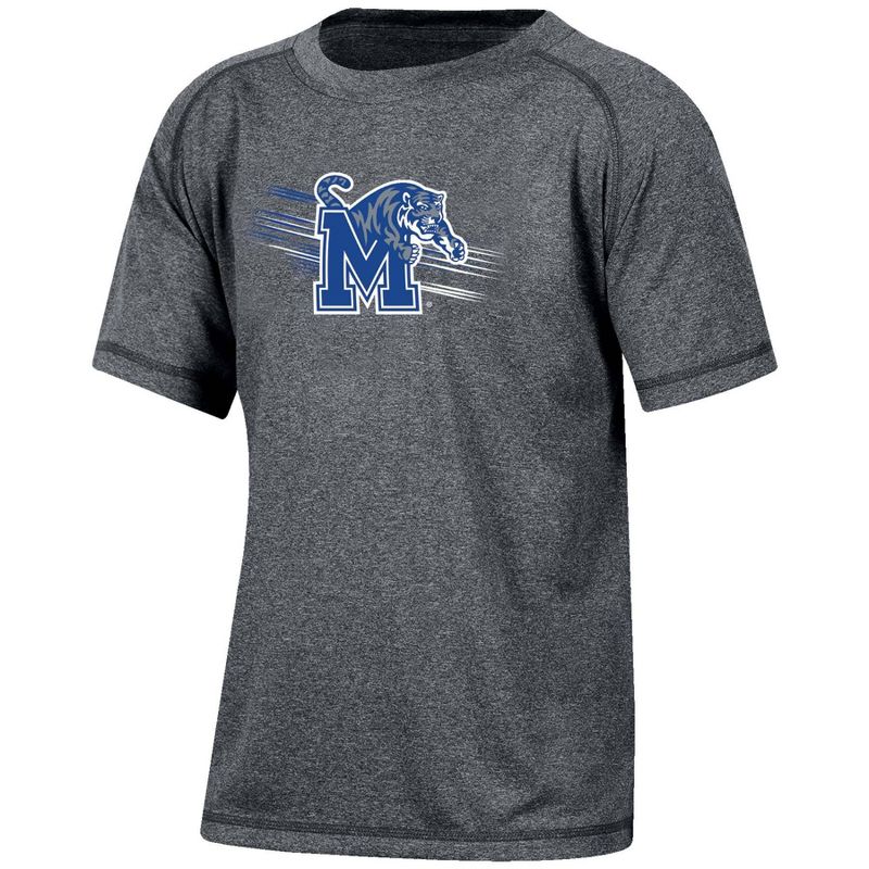 NCAA Memphis Tigers Boys&#39; Gray Poly T-Shirt, 1 of 4