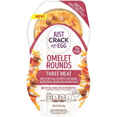 Ore-Ida Just Crack an Egg Omelet Rounds Three Meat Egg Bites - 4.6oz