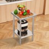VEVOR Stainless Steel Prep Table, 24 x 24 x 31 Inch, 700 lbs Load Capacity, Heavy Duty Metal Worktable with 3 Adjustable Height Levels, Silver - 2 of 4