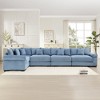 Aukfa Oversized Cloud Modular Corduroy Sofa Sectional with Ottoman - Reversible Deep Seat Couch for Living Room - 2 of 4