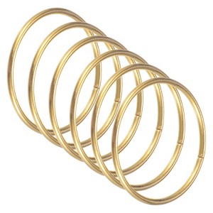 Unique Bargains Metal Electroplated Durable Multipurpose Craft Hoop 6 Pcs - 1 of 4
