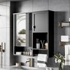 Spassway 28"H White Modern Bathroom Medicine Cabinet with Mirror and Towel Bar Wall Mounted Storage - 3 of 4