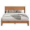 Galano Abby Serene Platform Bed with Headboard in Amber Walnut, Oslo Oak - 4 of 4