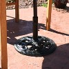 Sunnydaze Outdoor Heavy-Duty Cast Iron Decorative Patio Yard Round Umbrella Base Stand - 18" - Black - 4 of 4