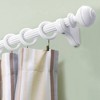 Mix and Match Wood Knob Finials in White for 1-3/8 in. dia. Wood Rod Pole 2ct - 4 of 4