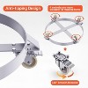 55 Gallon Drum Dolly, 1000lbs 55 Gallon Barrel Dolly Cart Drum Caddy with Steel Frame 4 Swivel Casters Wheel, for Warehouse Drum Handling - 3 of 4
