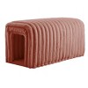 Ottoman Storage Bench With Arch Hollow,Pet Supplies Corduroy Bench,Upholstered Bench For The Living Room,Entryway And Bedroom-Cuddlewood - 4 of 4