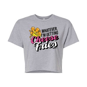 Women's - Mean Girls - Whatever I'm Getting Cheese Fries Cropped Graphic T-Shirt - 1 of 4