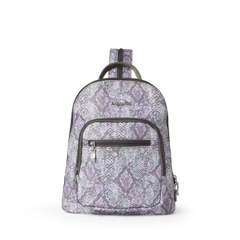 baggallini Back to Basics Convertible Backpack BLUSH PYTHON