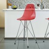 LeisureMod Cresco Modern Acrylic Barstool – Lightweight Steel Frame and Footrest Counter Stool for Kitchen Island, Home Bar, or Dining Area Set of 2 - 2 of 4