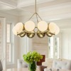 LLHZSY 10 - Light Dimmable Gold Sputnik Modern Round Globe Chandelier - W33 43/50" - 2 of 4