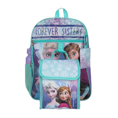 Frozen Forever Sisters Youth Girl's 2-piece 16 Backpack & Lunch