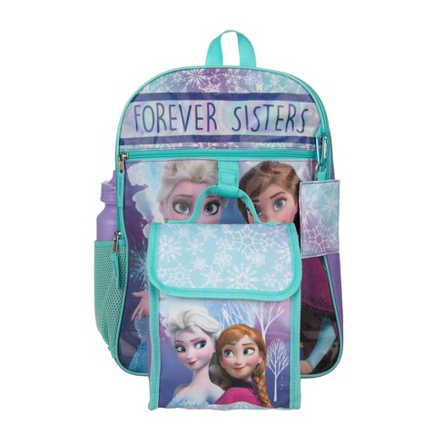 Frozen Forever Sisters Youth Girl\'s & Combo : Backpack Target Set Kit 2-piece Lunch 16
