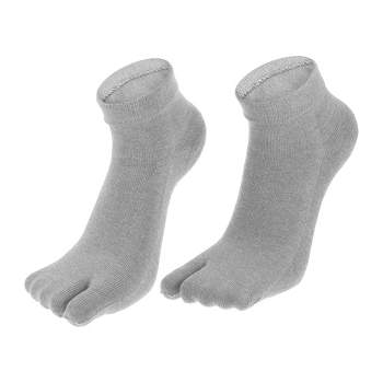 Unique Bargains Half Finger Five Toe Socks 3 Pairs Gray : Target