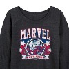 Women's - Marvel - Collegiate Americana Lightweight French Terry Wide Neck Long Sleeve Shirt - 2 of 4