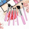 Makeup Brushes Premium 10PCS Synthetic Foundation Powder Concealers Eye Shadows Sliver Pink Makeup Brush Sets (Pink) - image 3 of 4