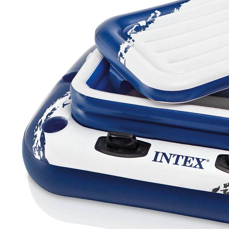 INTEX 58821EP Mega Chill 2 Inflatable Cooler: Removable Ice Chest – 6 Built-In Cup Holders – 4 Durable Handles – Easy-To-Use Connectors – River Run, 5 of 7
