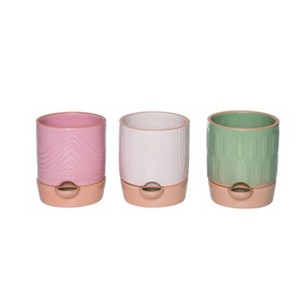 Transpac Small Self Watering Planter Set of 3 Spring Home Decorations - 1 of 1