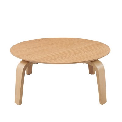 Omax Decor,Mod Round Shape Mid-Century Wood Coffee Table