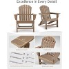 EROMMY Folding Adirondack Chair, Foldable Oversized Balcony Porch Patio Outdoor Chair,Brown - 4 of 4