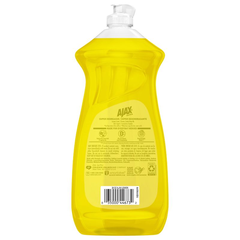 Ajax Lemon Ultra Super Degreaser Liquid Dish Soap - 28 fl oz, 3 of 15