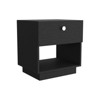 SEVOBAL Nightstands Compact Storage Wall-Mounted Modern Paris Nightstand Space Optimization Versatile Storage for Bedroom, Black, 15.7"*18.5"*19.7" - 4 of 4
