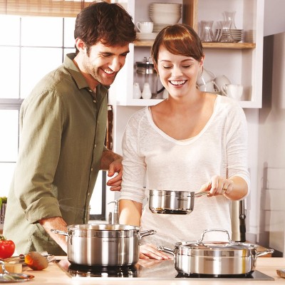 Korkmaz Alfa 2 Piece Stainless Steel Low Casserole Dish with Lid