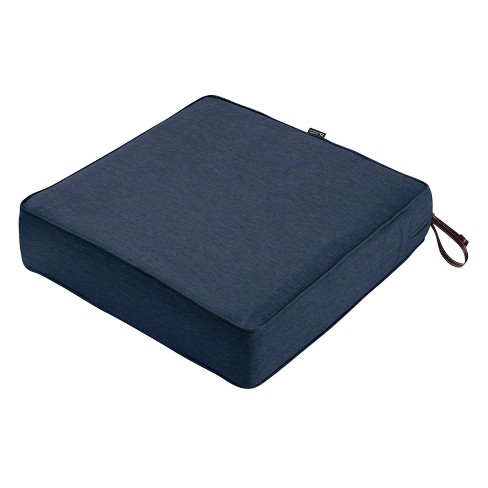 Classic Accessories 25 X 25 Montlake Water resistant Patio Seat Cushion Heather Indigo Blue Removable Cover Polyurethane Foam Fill Target