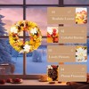TROPOW 24 Inch Autumn Wreath - White Artificial Maple Leaf Wreath with Pinecones & Berries for Front Door/Fireplace (Indoor/Outdoor) - 4 of 4