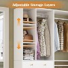 PAKASEPT 5FT Closet System with 2 Wood Drawers, 59" Closet Organizer System with Shoe Rack, 3 Hanging Rods, Wardrobe Clothes Garment Rack - 4 of 4