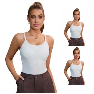 INSPIRE CHIC 3 Pcs Women's Slim Fit Breathable Shapewear Camisoles - 1 of 4