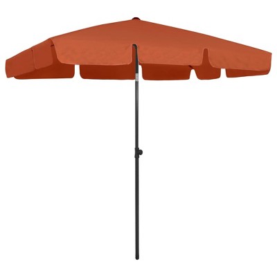 vidaXL Beach Umbrella Terracotta 78.7 in.x49.2 in.