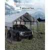 GustoWave 13'x16' Heavy Duty Steel Carport for All Weather Sedans, Bass Boats, Motos, ATVs, and SUVs - 3 of 4