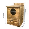 Artloge Owl House Natural Wooden Owl Box Outdoor Backyard Hanging Houses with Perch Suitable for Barn Owl Nesting - 3 of 4