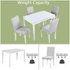 Kumasinova 5-Piece Counter Height Dining Set, Wooden Kitchen Table with Acrylic Crystal Trim & 4 Upholstered Chairs, Table Set, Dining Chairs Set - 3 of 4