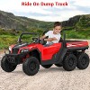 24V 4WD 6-Wheel Electric Dump Truck for Kids with Remote Control, 2 Seater, LED Lights & Music Player – Ages 3+ - 4 of 4