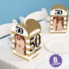 Big Dot of Happiness We Still Do 50th Wedding Anniversary Photo Holder Centerpieces, 4x6 Picture Display Box, White & Gold Table Decoration, 8 Ct - 2 of 4